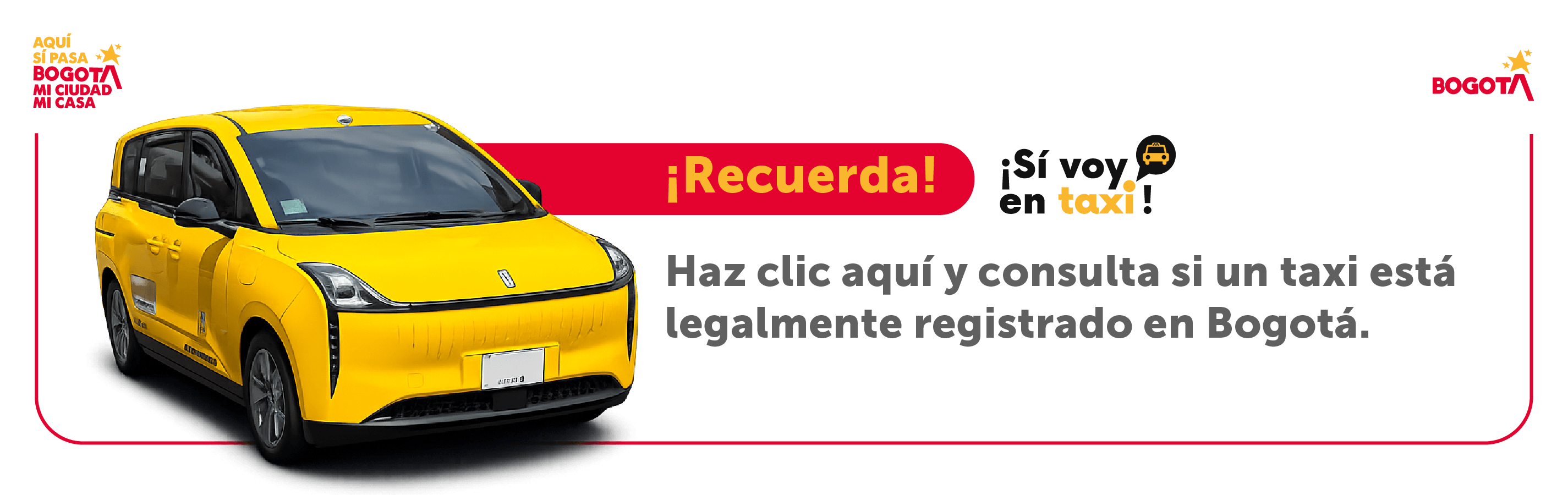 Consulta si un taxi esta legalmente registrado en Bogotá 