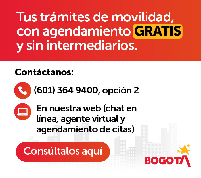 Tus trámites de movilidad con agendamiento gratis y sin intermediarios.