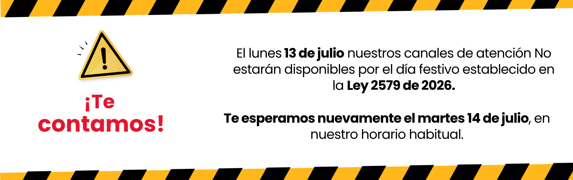 no atención 13 de julio