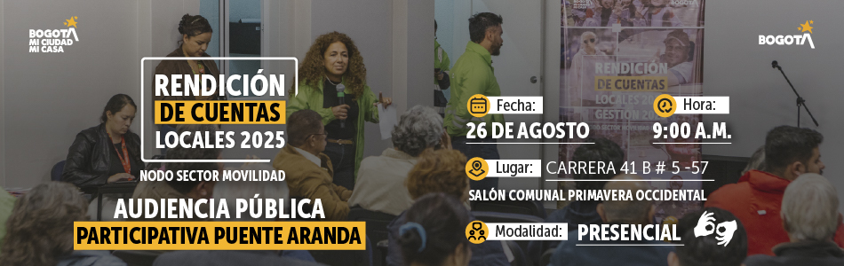 Rendición de cuentas locales - Puente Aranda