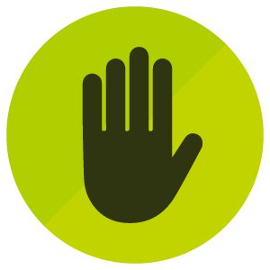 icono indicacion de mano alto