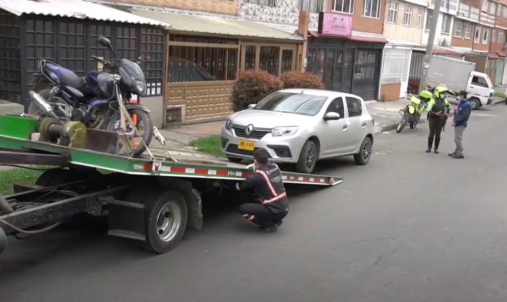 Foto: Inmovilización de vehículo en la vía