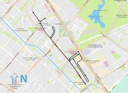 Mapa 1 – Recorrido de la “Carrera Atlética Night Race 10K”.