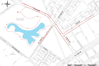 Mapa 1 – Recorrido X CARRERA VERDE BOGOTA 2026