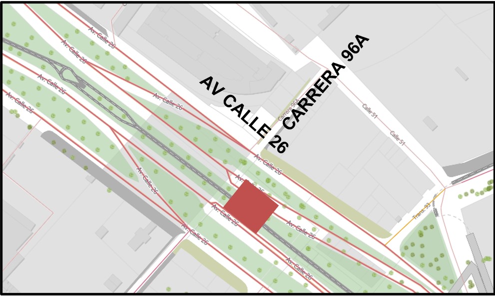  Conozca el cierre de un carril en sentido oriente-occidente de la Av. Calle 26 con carrera 96A
