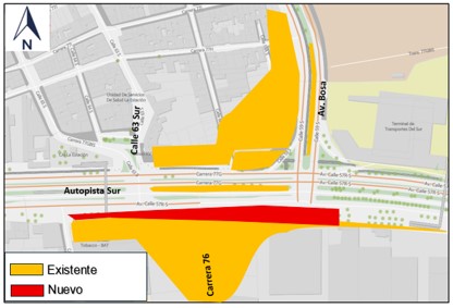 Conozca el cierre de un carril en sentido Soacha - Bogotá de la autopista Sur entre la carrera 76A y Av. Bosa