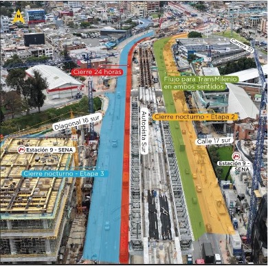 ¡Atención conductores! Desde el 22 junio habrá cambios en la Autopista Sur, entre la av. Primero de Mayo y la calle 8 sur, por obras de la Línea 1 del Metro
