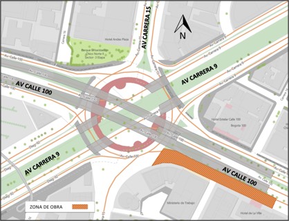Conozca el cierre de la conectante Sur - Oriente de la Av. calle 100 entre Av. Carrera 15 y Carrera 13