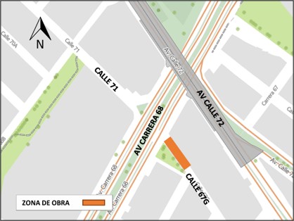 Conozca el cierre total de la calle 67G entre Av. carrera 68 y carrera 67 