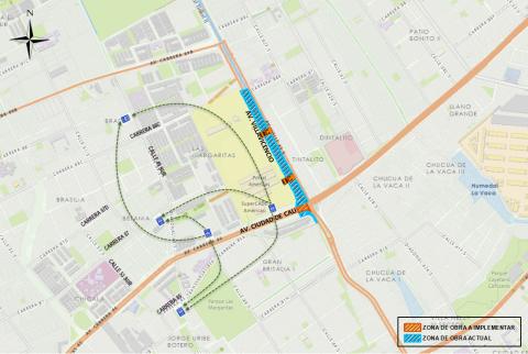 Conozca el cierre de la Av. Cali con Av. Villavicencio