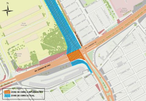 Conozca el cierre de la Av. Cali con Av. Villavicencio