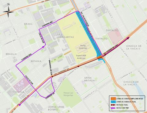 Conozca el cierre de la Av. Cali con Av. Villavicencio