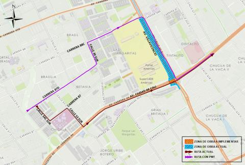 Conozca el cierre de la Av. Cali con Av. Villavicencio