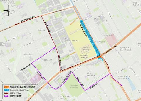 Conozca el cierre de la Av. Cali con Av. Villavicencio