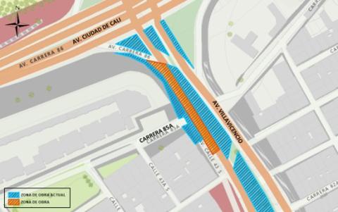 Conozca el cierre total de calzada sur de la Av. Villavicencio con Carrera 85A 