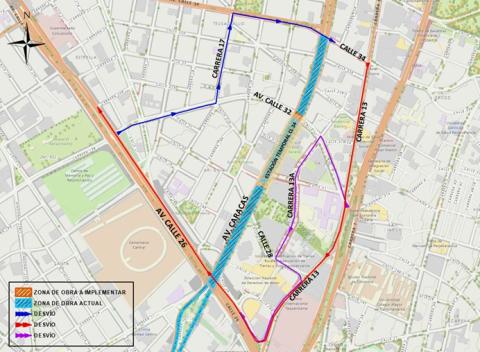 Conozca el cierre de la Av. calle 32 con Av. Caracas 