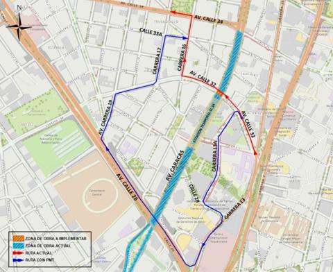 Conozca el cierre de la Av. calle 32 con Av. Caracas 