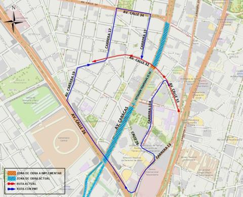 Conozca el cierre de la Av. calle 32 con Av. Caracas 