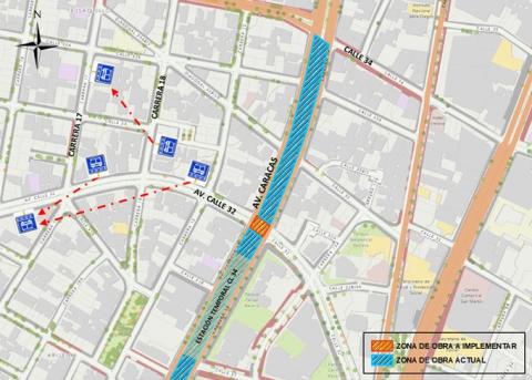 Conozca el cierre de la Av. calle 32 con Av. Caracas 