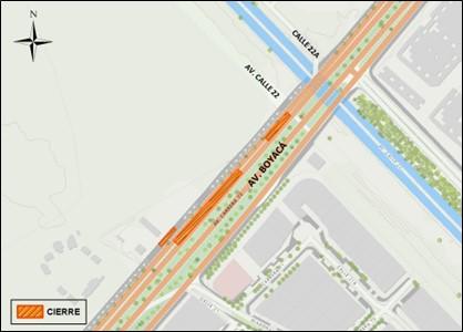 Conozca el cierre de dos carriles de la Av. Boyacá entre la Av. Calle 22 y calle 21, sentido norte -sur 