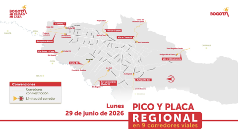Festivo de San Pedro y San Pablo: así funcionará el Pico y Placa Regional