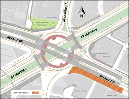 Conozca el cierre de la conectante Sur - Oriente de la Av. calle 100 entre Av. Carrera 15 y Carrera 13