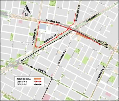 Conozca el cierre de la conectante Sur - Oriente de la Av. calle 100 entre Av. Carrera 15 y Carrera 13