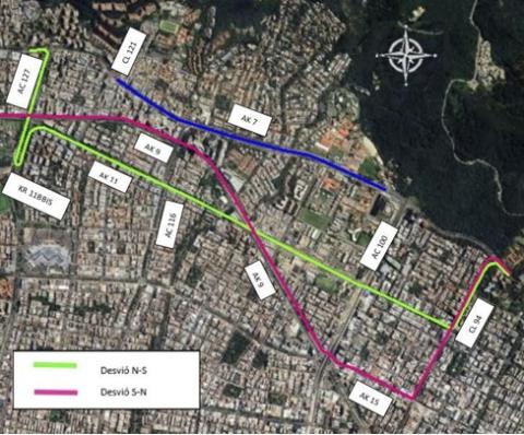 Por obras del Corredor Carrera Séptima, nuevos cierres de carril en esta vía