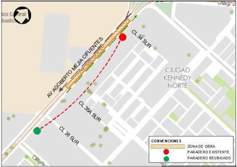 Conozca el cierre de dos carriles en ambos sentidos de la Av. Agoberto Mejía Cifuentes entre 40 metros al norte de la calzada calle 35B Sur y calle 26 Sur