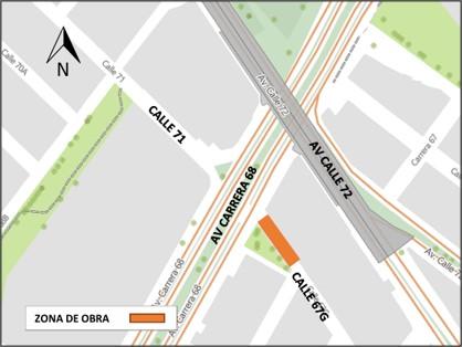 Conozca el cierre total de la calle 67G entre Av. carrera 68 y carrera 67 