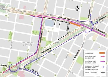 Conozca el cierre de la conectante occidente -Sur de la Av. calle 100 entre la carrera 17 y la Av. carrera 15