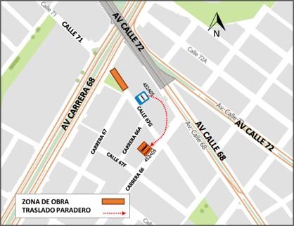 Conozca el cierre total de la calle 67G entre Av. carrera 68 y carrera 67 
