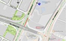 Conozca el cierre de un carril en la Av. Carrera 9 entre Av. Calle 116 y calle 117A, en sentido Sur - Norte