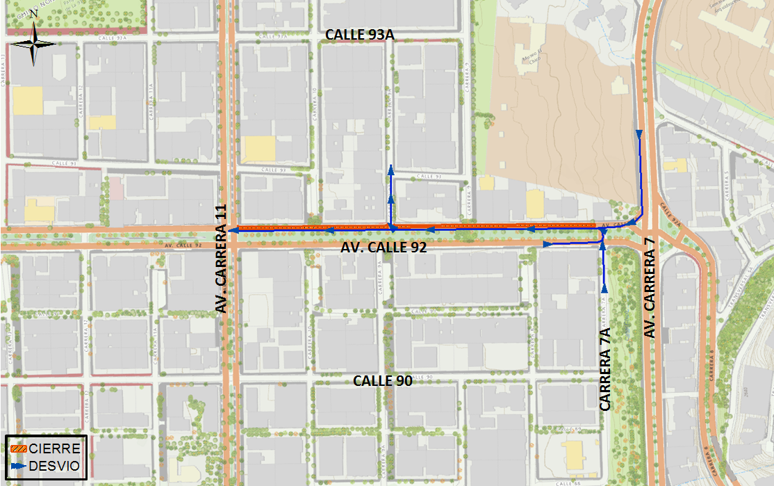 Mapa 1. Intervención en calzada norte de la avenida calle 92 entre carrera 7A y avenida carrera 11.png