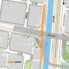 Mapa del cierre de un carril en la calzada lenta de la Av. NQS entre calles 63A y 62